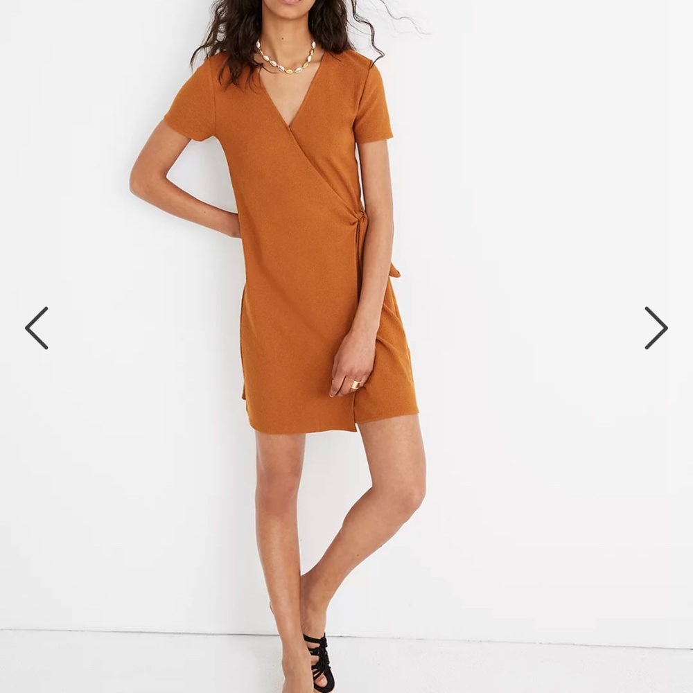Madewell Texture & Thread Short-Sleeve Side-Tie Dress